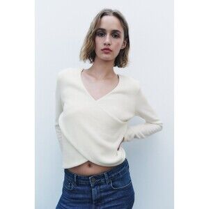 Zara Soft Wrap Top Size L